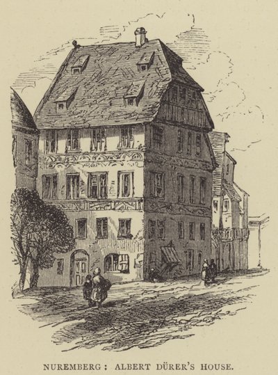 Nürnberg, Albert Durer háza (metszet) alkotó: English School