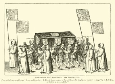 Sir Philip Sidney obsequies, a Pall-Bearers alkotó: English School