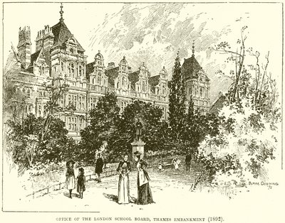 A London School Board irodája, Thames Embankment (1892) alkotó: English School