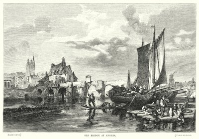 Régi híd Angers-ben (metszet) alkotó: English School