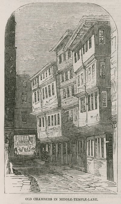 Régi kamrák a Middle Temple Lane-ben alkotó: English School