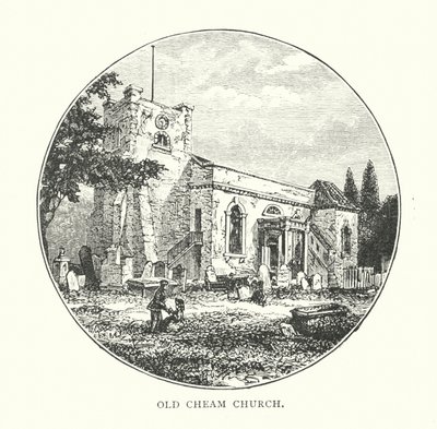 Régi Cheam templom (metszet) alkotó: English School