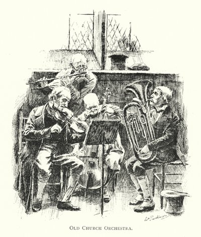 Old Church Orchestra (litho) alkotó: English School