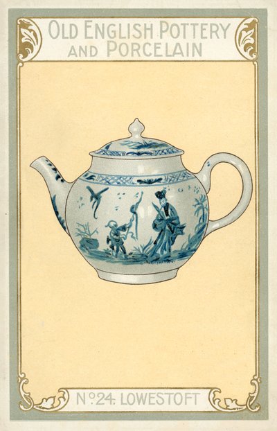 Régi angol kerámia és porcelán: Lowestoft (színes litográfia) alkotó: English School