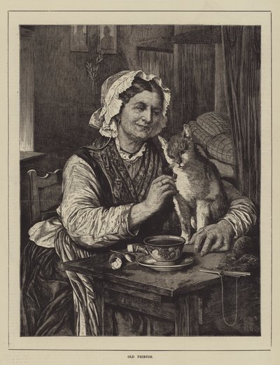 Régi barátok (metszet) alkotó: English School