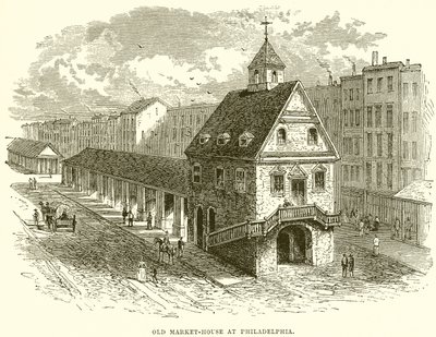 Régi piacház Philadelphiában alkotó: English School