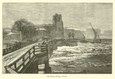 Régi Putney híd, tél alkotó: English School