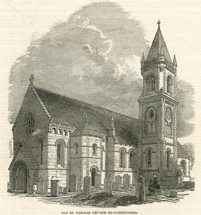 A régi St Pancras templom, London, rekonstruálva alkotó: English School