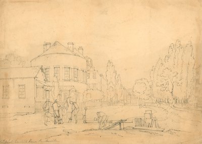 Old White Conduit House, Pentonville, London; vázlat alkotó: English School