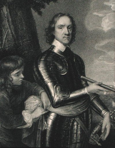 Oliver Cromwell (1599-1658) a „The Gallery of Portraits” című művéből, 1833-ban megjelent (metszet) alkotó: English School