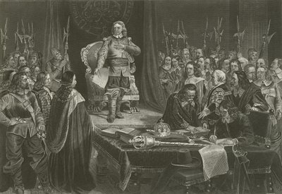 Oliver Cromwell megtagadja az angol koronát, 1657 alkotó: English School