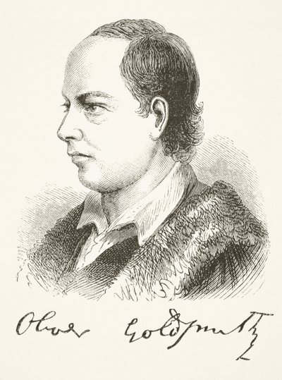 Oliver Goldsmith William Hickman Smith Aubrey (1858-1916) „Anglia nemzeti és hazai története” című művéből, London, 1890 körül. alkotó: English School