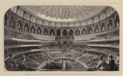 A Royal Albert Hall of Arts and Sciences megnyitója Őfelsége 1871. március 29-én (metszet) alkotó: English School