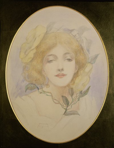Ophelia, 1890 körül (akvarell, papír) alkotó: English School