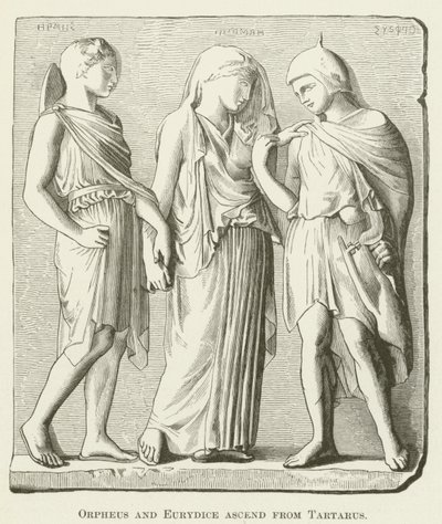 Orpheus és Eurydice a Tartarusból emelkedik fel alkotó: English School