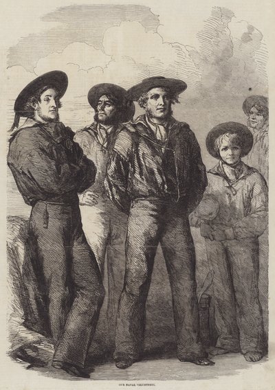 Tengerészeti önkénteseink (metszet) alkotó: English School