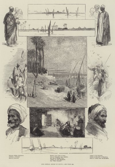 Különleges művészünk Egyiptomban (metszet) alkotó: English School