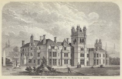 Overstone Hall, Northamptonshire (metszet) alkotó: English School
