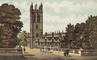Oxford: Magdalen College (színes litográfia). alkotó: English School