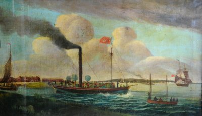 P.S. Royal Charter a bartoni vízparton, 1850 körül (olaj, vászon) alkotó: English School