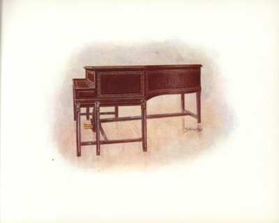 Oldal a Steinway & Sons művészeti katalógusából (színes litho) alkotó: English School