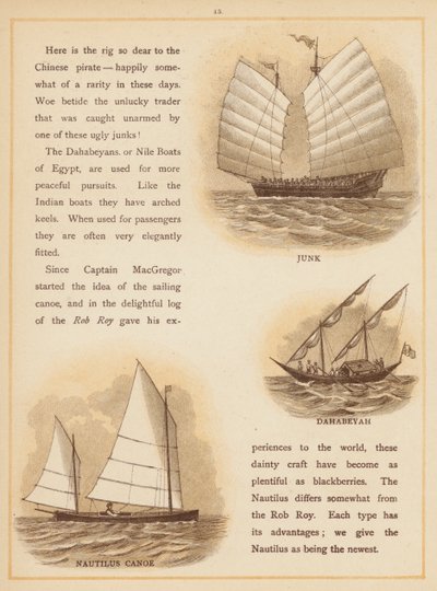 Seite aus Die Boote der Welt, spätes 19. Jahrhundert (Farblithografie) von English School