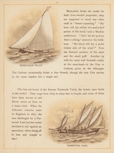 Oldal a The Boats of the World című könyvből, 19. század vége (színes litográfia) alkotó: English School