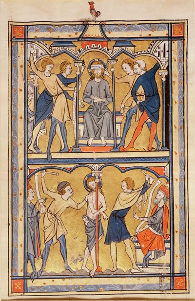 Oldal egy zsoltárból, 1270 körül (tempera pergamen) alkotó: English School