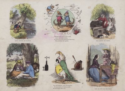 Oldal a Vonzó képeskönyvből (színes metszet) alkotó: English School
