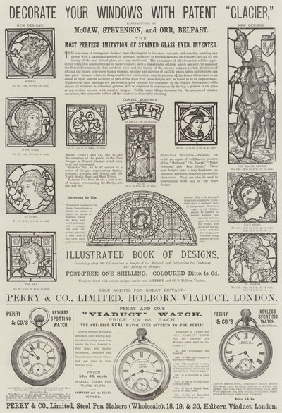 Seite mit Anzeigen (Stich) von English School