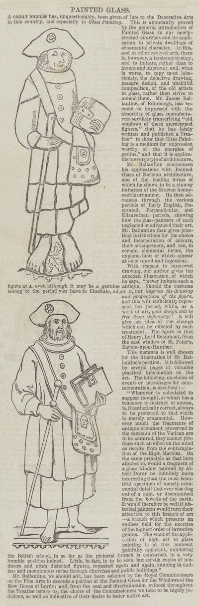 Bemaltes Glas (Gravur) von English School