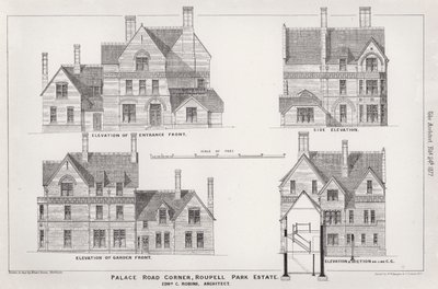 Palace Road Corner, Roupell Park Estate (metszet) alkotó: English School