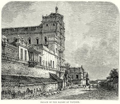 A rádzsák palotája Tanjore-ban (metszet) alkotó: English School