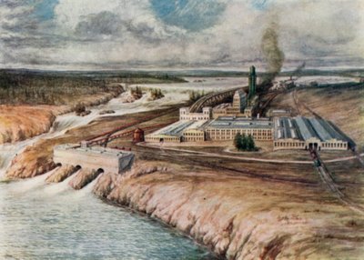 Papírgyárak, Új-Fundland (színes litográfia) alkotó: English School