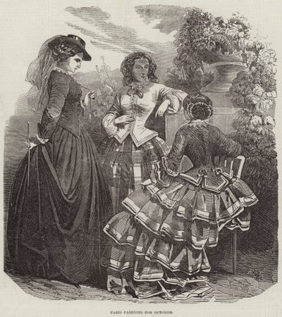 Párizsi divat októberre (metszet) alkotó: English School