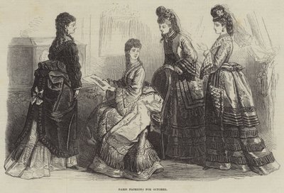 Párizsi divat októberre (metszet) alkotó: English School