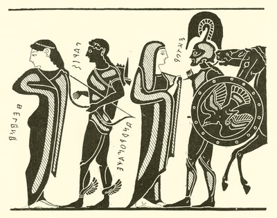 Párizs, Heléna, Hektor és Andromache (metszet) alkotó: English School