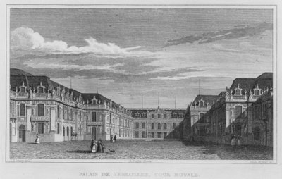 Párizs, Versailles-i palota, Királyi udvar (metszet) alkotó: English School