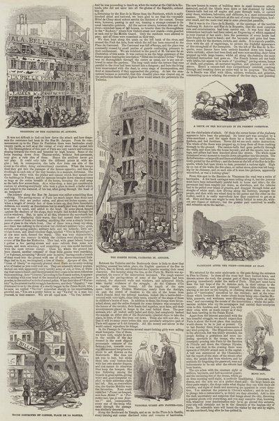 Paris nach dem Aufstand (Stich) von English School