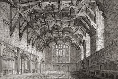 Parlament, Edinburgh, J. R. Green „Az angol nép rövid története” című művéből, 1893-ban alkotó: English School