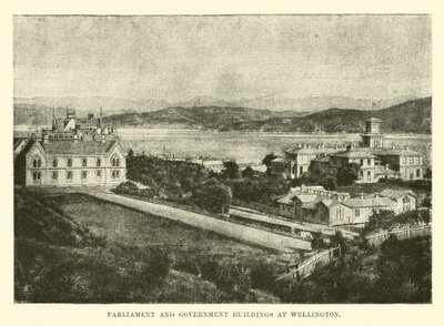 Parlament és kormány épületei Wellingtonban alkotó: English School
