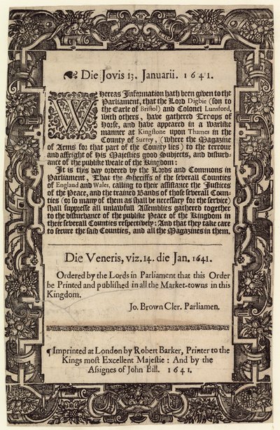 Országgyűlési rendelet, 1641. január 14 alkotó: English School