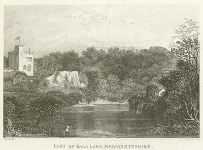 A Bala-tó része, Merionethshire (metszet) alkotó: English School