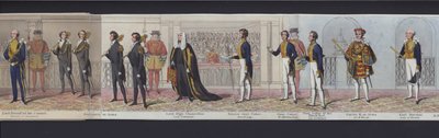 Részlet Viktória királynő 1840 körüli házasságáról készült panorámájából (kézzel színezett akvatinta) alkotó: English School