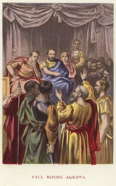 Pál Agrippa előtt alkotó: English School