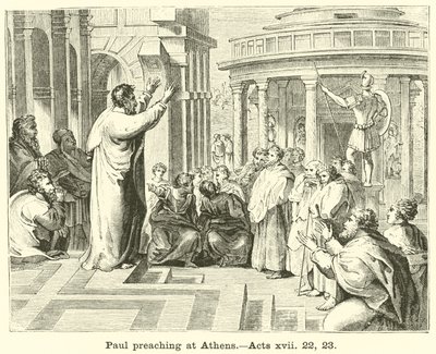 Pál prédikál Athénban, ApCsel, xvii, 22, 23 alkotó: English School