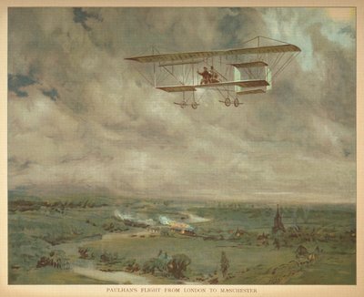 "Paulhans repülőút Londonból Manchesterbe." Kis emberek könyve a léghajókról. London: Ernest Nister, [1912] alkotó: English School