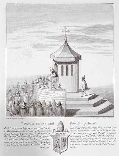 Pál keresztje és az ottani prédikáció, 1809 alkotó: English School
