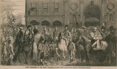 1748-ban a királyi börzén kihirdették a békét alkotó: English School
