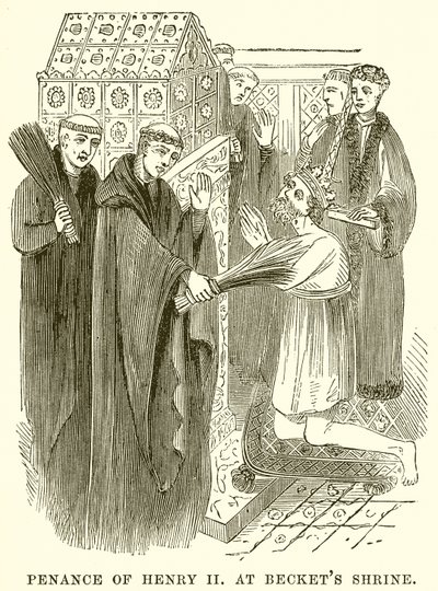 II. Henrik bűnbánata a Beckets-szentélyben alkotó: English School